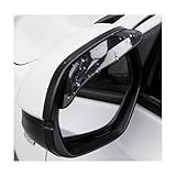 Dickno 2 PCS Car Mirror Rain Visor Guard, Carbon Fiber Side Mirror Rain Visor Eyebrow, Waterproof Side Rear View Mirror Protecter, Universal Exterior Accessories Fits Most Vehicles (Black)