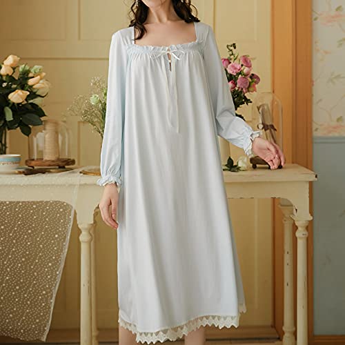 Lu's Chic Victorian Lace Long Sleeve Nightgown #TOP11