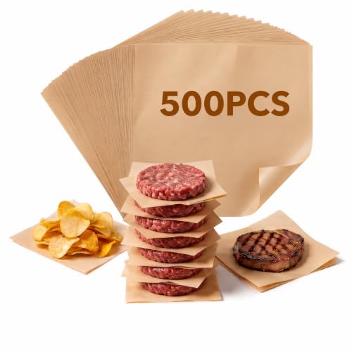 500 Pcs 6x6 Inch Patty Paper, Heavy Duty Non-Stick Parchment Squares