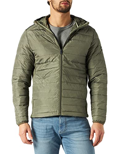 JACK & JONES Herren Jjeace Spring Puffer Hood Steppjacke mit Kapuze, Dusty Olive, M