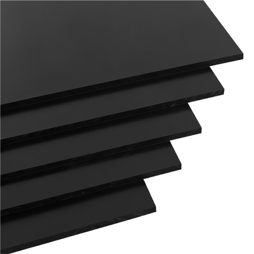 5mm 6mm Thick Black Orange Flat Board Plate, High Temperature Resistance Electrical Panel 1pc(Black,5x200x250mm)