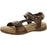 Clarks Roseville Mae Flat Sandal, Metallic Leather, 10 Medium