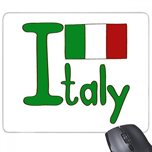 Tapis de souris Italie tapis de bureau jeu motif drapeau national vert antidérapant