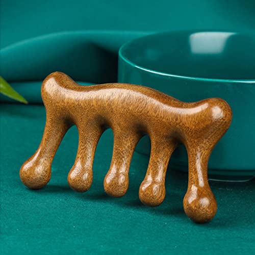 Minkissy Massagem de Madeira Pente Largo Dente Pente de Cabelo Acupuntura Massageador de Cabeça Mass