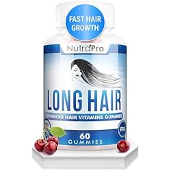 NutraPro Long Hair Gummies – Anti-Hair Loss Supplement for Faster Hair Growth of Weak, Thinning Hair – Grow Long Thick Hair & Increase Hair Volume with Biotin and 10 Hair Vitamins.for Men and Women.