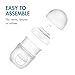 Boon, NURSH Reusable Silicone Pouch Baby Bottles for Air-Free Feeding with Stage 1 Slow Flow Nipple, 4 Ounce