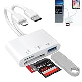【Multifonctionnalité et efficacité 3 en 2】 Double emplacement pour cartes SD/TF et port USB pour clés USB. Prend en charge le transfert direct de fichiers sans station intermédiaire informatique. Remarque : Deux cartes mémoire ne peuvent pas être lues en même temps.