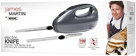 Wahl James Martin Electric Knife, Electric Carving Knife with Two Blades, Standard and Coarse Blades, Soft Grip Handle, Carving and Cutting Frozen Food, Meat, Vegetables, Food Preparation Knife
