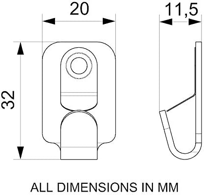 Heavy Duty Safety Picture / Mirror Hooks with Screws and Wall Plugs - 15kg Load (4 Pack)
