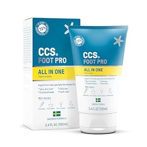 CCS All In One Foot Cream 100ml – Foot Pro Cream for Cracked Heels, Dry Skin & Calluses Feet – Foot Moisturiser – Developed for Very Dry Feet, Cracked Heels, Calluses and Foot Odour