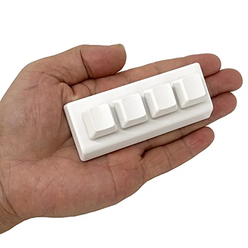 Mini 4 Keys Macro Mechanical Keypad Rgb Game Keyboard Portable One-Handed Fully Programmable Keys For Windows Mac Osu Hid Standard Keyboard, Red Switches, Rgb Backlight, Hot Swap, Type-C Usb Wired #TOP3