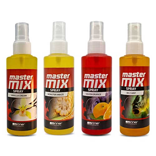 Tandem Baits Master Mix Spray Carpe & Orate Mix Attractant per Carpe Esche per la Pesca Attirante Esca per Pesci Accessori per la Pesca alla Carpa Esche da Pesca 4 x 100 ml