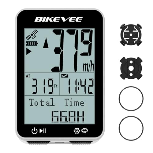 Bikevee GPS Bike Computer Wireless with Auto Start/Stop & Auto