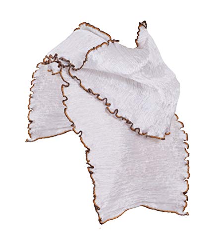 Grand foulard plissé et châle en pure soie aux couleurs vives