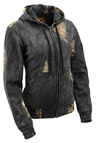 Milwaukee Leather MPL2779 Women's Mossy Oak Eclipse Zipper Front Hoodie - Medium