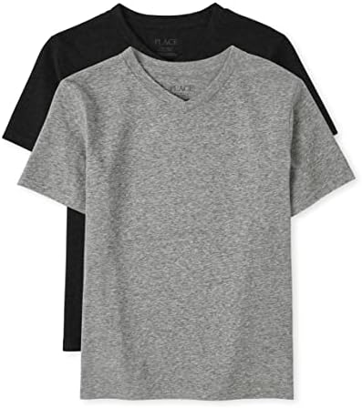 The Children's Place boys V Neck Top 2-pack T Shirt, Multi Clr, Large US