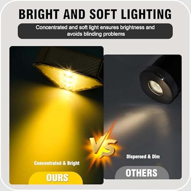 Solar Step Lights for Outside, 12-Pack LED Stair Lights Outdoor Waterproof IP65, Auto ON/Off Outdoor Deck Stair Lighting - Step Light Solar Powered for Garden Deck Backyard Patio(Warm White)