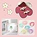 LiQunSweet 100 Pcs Transparent Glitter Powder Bowknot Resin Cabochons Lovely Pink Bowtie Plastic Flatback Nohole Beads for DIY Craft Accessory Phone Case