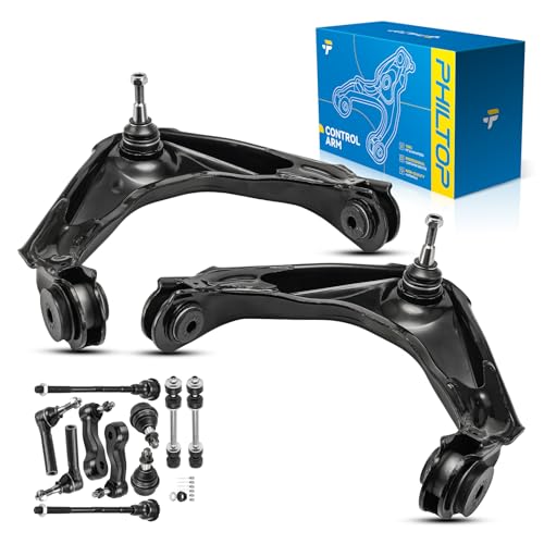 PHILTOP Front Suspension Kit Upper Control Arm & Lower Ball Joint Sway Bar End Links Pitman/Idler Arm Tie Rod End for Chevy GMC Sierra Silverado 1500 2500 3500 HD Hummer H2 12pcs by PHILTOP - Used condition - US$60.30