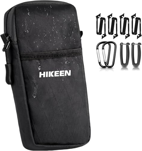 Hikeen Borsa Tattica X-Pac Multifunzione con Moschettone, Sacca Impermeabile Unisex, Borsello da Cintura EDC per Escursionismo, Trekking e Campeggio