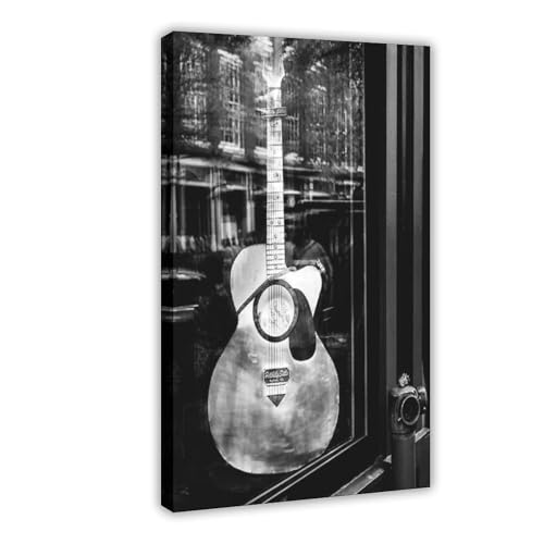 Impression sur toile musique en noir et blanc 50x75 cm pour deco de chambre