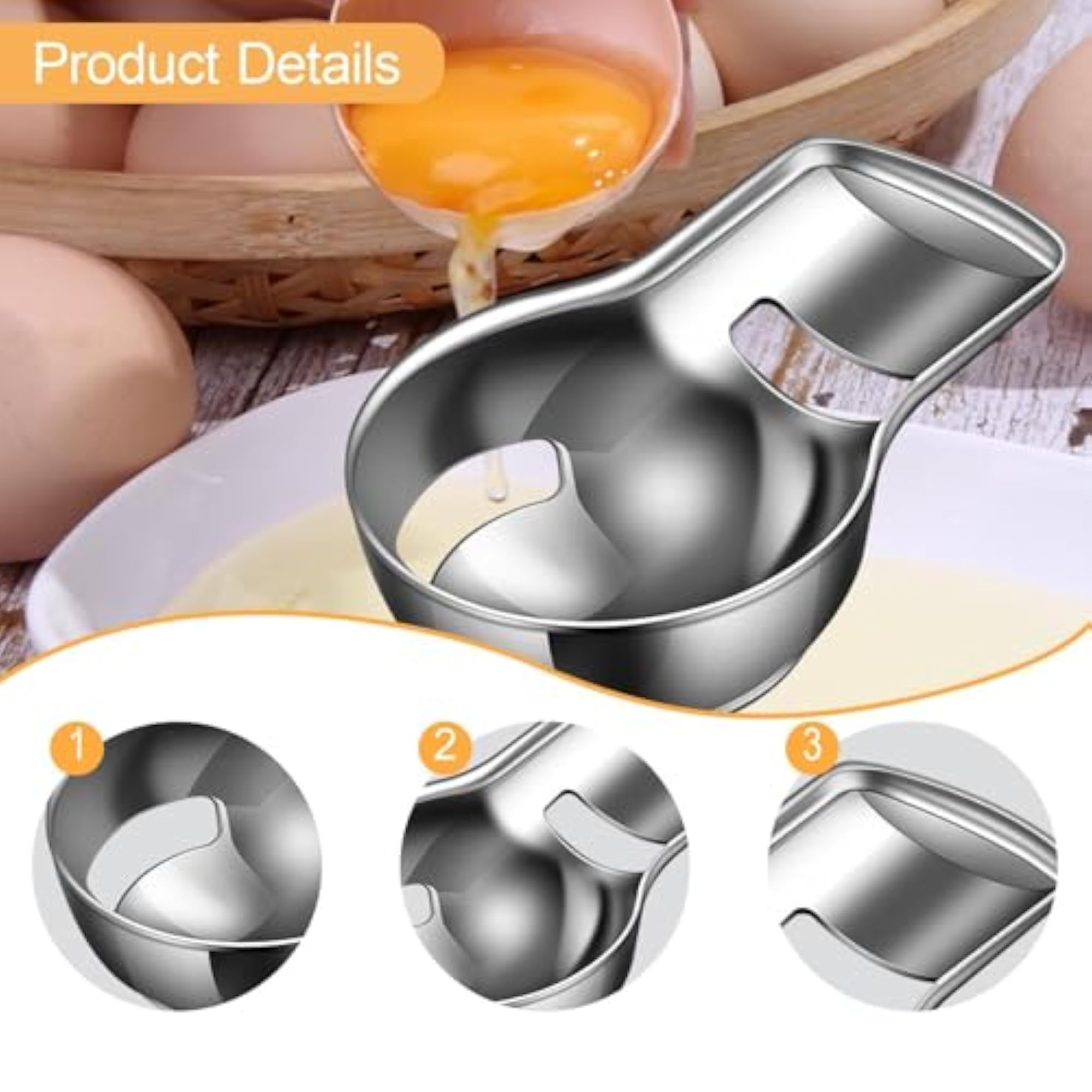 Portable Egg Yolk White Separator for Cooking