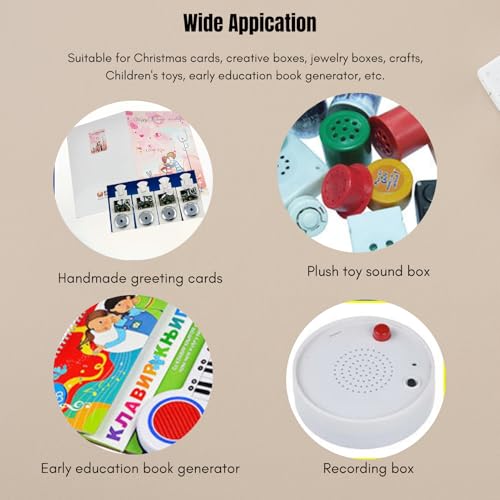 Ouitble DIY Grußkarten Chip 4 Minuten Rekorder Sound Chip Modul Beschreibbares Voice-Sound-Chip-Modul für Karten Kunsthandwerk