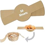 50 Pcs Parchment Paper for Sourdough Baking Parchment Bread Sling for Dutch Oven Unbleached Bread Baking Mat with Long Handles Pre-Cut Round Bake Mat for Sourdough Transfer, Air Fryer Disposable