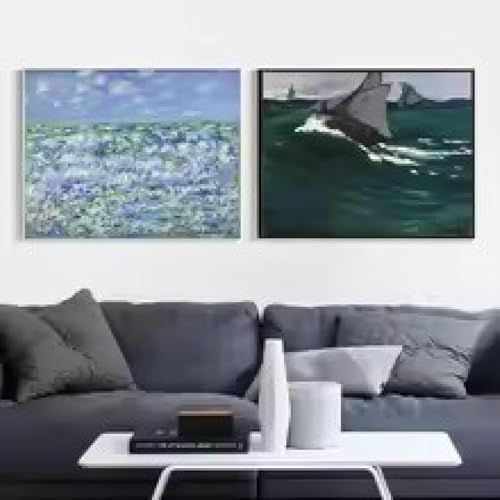 Reproductions de peintures célèbres vertes 40x60cm pour salon