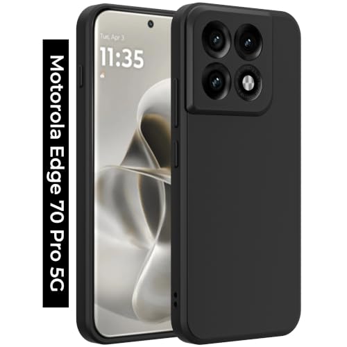 Image of A rtistque Back Cover Case for Motorola Edge 70 Pro 5G with Camera Protection | Shockproof TPU|Stylish Protective Design|Slim Fit|Ultra Matte| Back Cover - Black