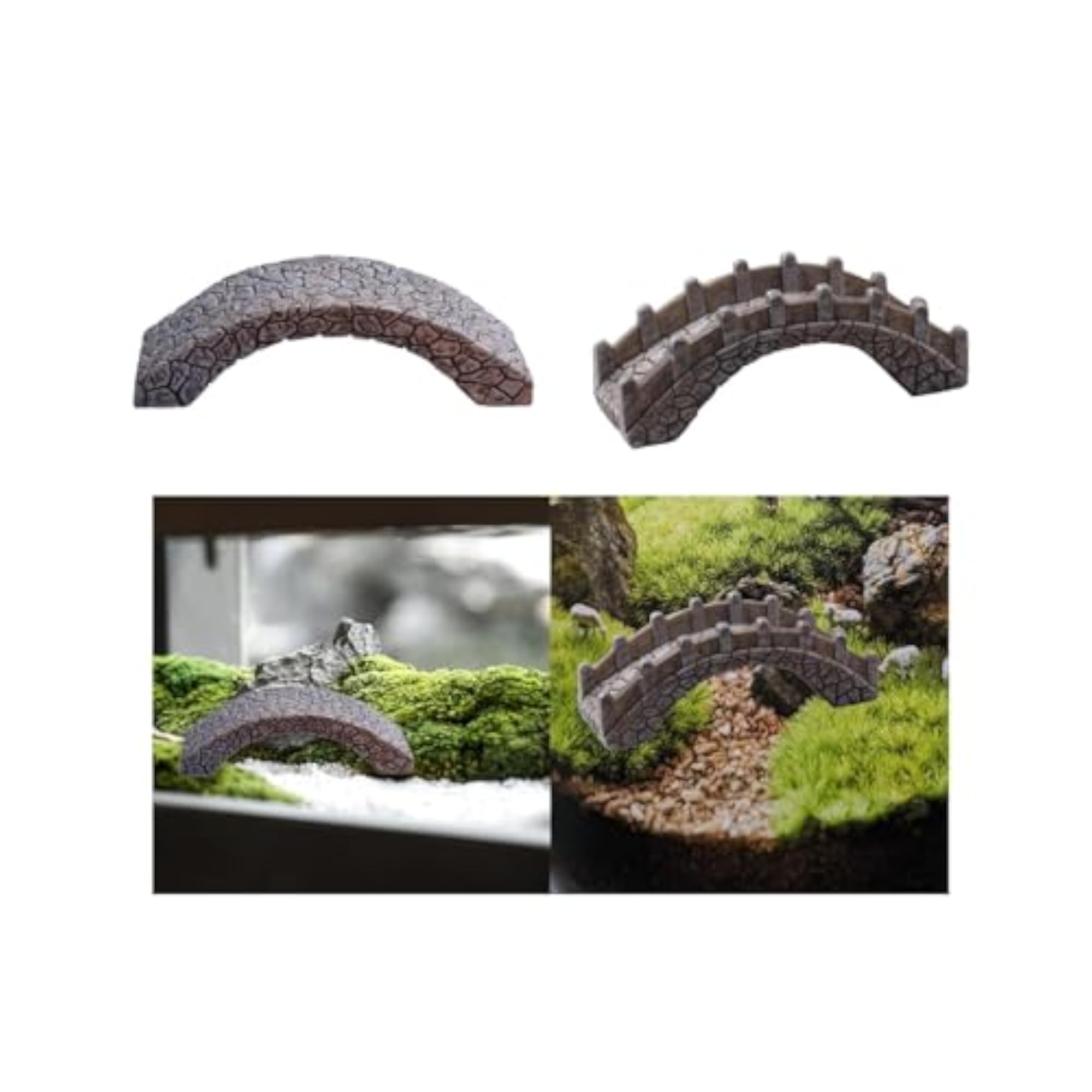 Miniature Arch Bridge Figurine Decorative Resin Sculpture