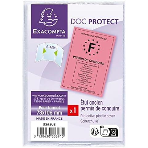 Exacompta Étui de protection permis rose Cover