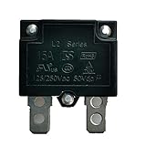 2Pcs 15A 125/250Vac 50Vdc Thermal Switch Circuit Breaker Current Overload Protector with Automatic Reset 15 Amp Relay Fuse Protection Kids Ride-On Toys Car Accessories