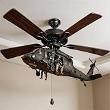 Military Helicopter Ceiling Fan Decoration, Rotating Hanging Model