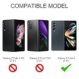 YIRRANZD Etui na telefon komórkowy Samsung Galaxy Z Fold 4, skóra PU, etui z klapką, przegródka na karty, stojak, magnetyczne zapięcie, etui na telefon komórkowy, odporne na uderzenia etui ochronne do