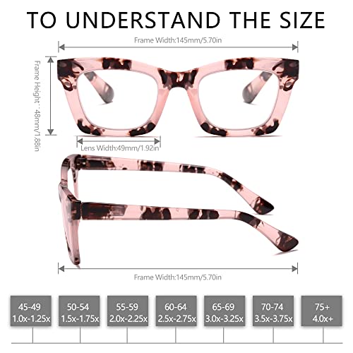 Fsrtep Oprah- Readers For Women - 3 Pack Stylis Style Reading Glasses With Blue Light Blocking And Spring Hinge +1.75 #TOP5