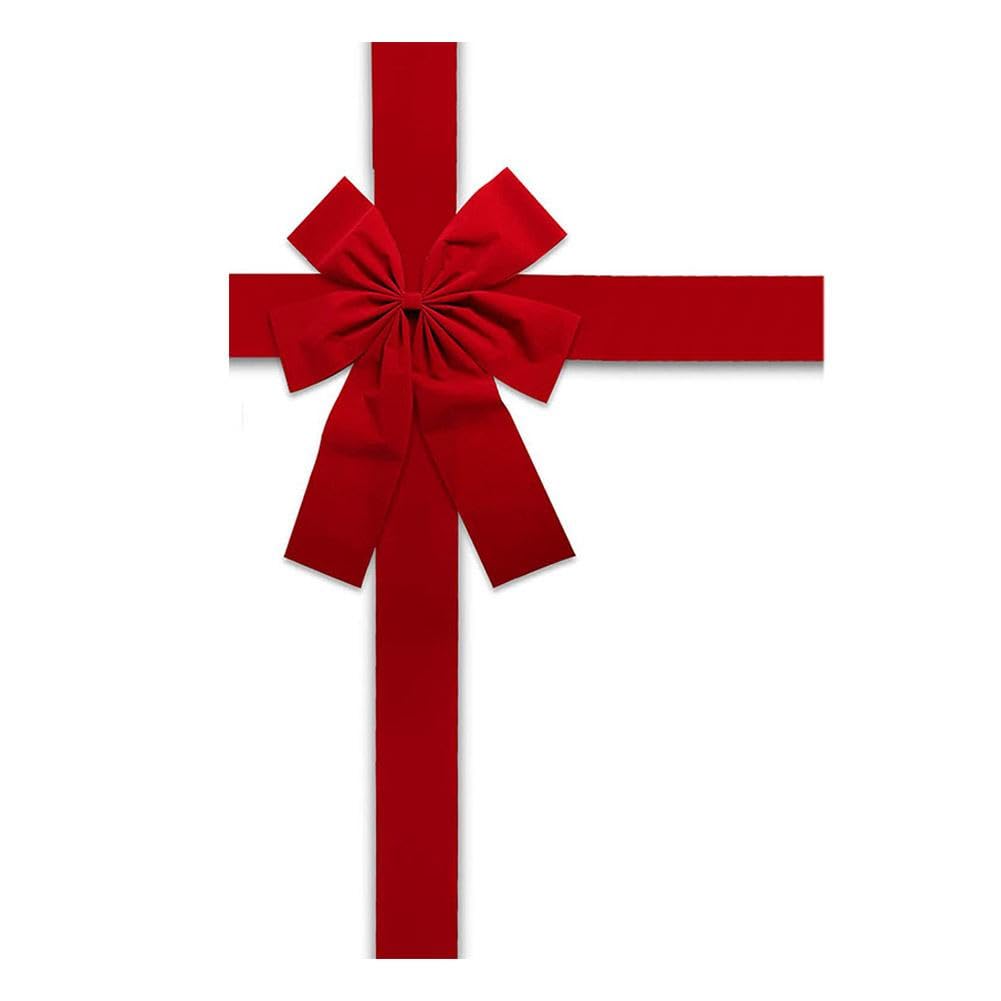 GIVBRO Rubans De Noël En Dentelle Avec Pompons Pour Emballage