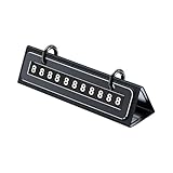 OneV FT 仮駐車番号板,モダンデスクカレンダー - 車用通知電話番号カード | トラック、モーターホーム、セダン、キャラバン、モール、ガレージ、芝生、路側用