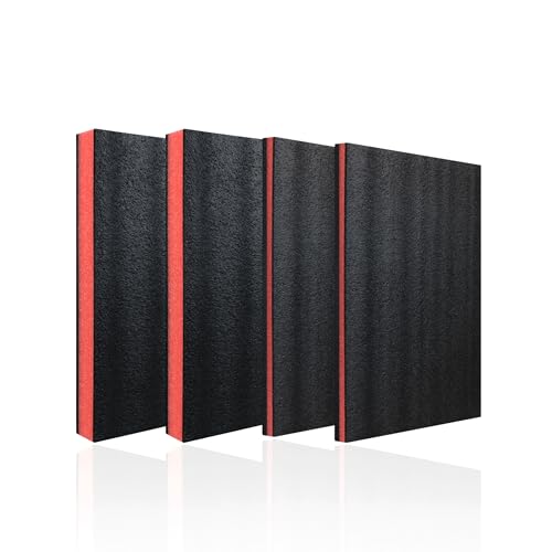 Tool Box Foam 4 Pcs 18 x 12 x 2 Inch＆18 x 12 x 1 Inch，Shadow Foam Inserts for Cases，Polyethylene Storage Sheets for Toolbox