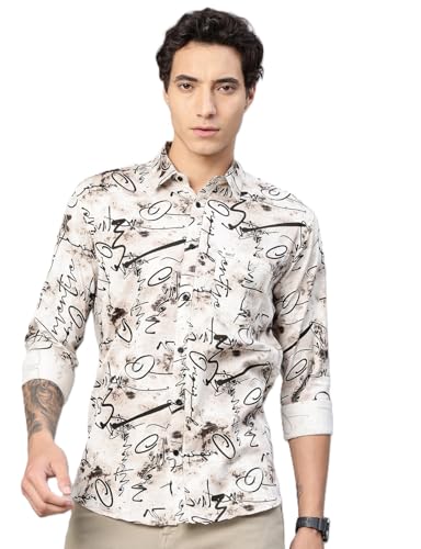 Image of Majestic Man Stylish Abstract Print Casual Shirt - Pure Cotton| Full Sleeve | Trendy & Comfortable