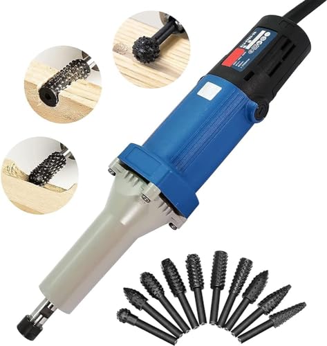 HEQIM 400W Electric Wood Carving Tools Electric Wood Chisel with 1/4 '' 6Mm Rotary Cutter for DIY Woodworking