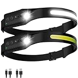 Linterna frontal recargable (paquete de 2),