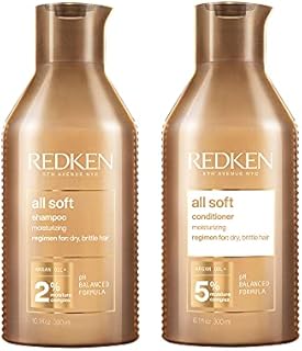 Redken All Soft Shampoo and Conditioner | For Dry / Brittle Hair | Provides Intense Softness and Shine | With Argan Oil