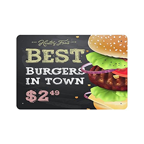 �A���~�Ŕ� 20.3 cmx30.5 cm Burger House Fastfood �p�[�\�i���C�Y ���^�� �u���L�Ŕ� �K�тȂ� ���^���T�C�� �E�H�[���A�[�g ���� ���O ���� ���H �����G���A �ό� ���t���ȒP
