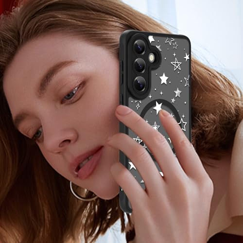 KANGHAR Case for Galaxy S26 Plus Phone Case [Compatible with Magsafe] Stars Pattern Cute Protective Magnetic Case for Girls Women Men Compatible with Samsung Galaxy S26 Plus White by KANGHAR - Used condition - Image 5