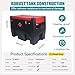 CreFiTech 58 Gal Fuel Transfer Tank, 12 GPM Portable Fuel Tank with 12V Fuel Transfer Pump,PE Only Diesel Transfer Tank with 13.1ft Hose/Auto Fuel Nozzle/360°Swivel Connector for Easy Fuel Transportation
