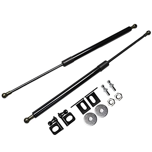 Kunsyoukim Lift Supports For Honda Civic 9Th Fb/Fg 2011-2016 Front Bonnet Hood Modify Carbon Fiber Gas Charged Shock Dampers Spring Struts Bar (2 Pcs) (Normal Black) #TOP4