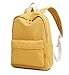 Tom Clovers Canvas Backpack Rucksack Weekender Bag Laptop Bag School Backpack Yellow