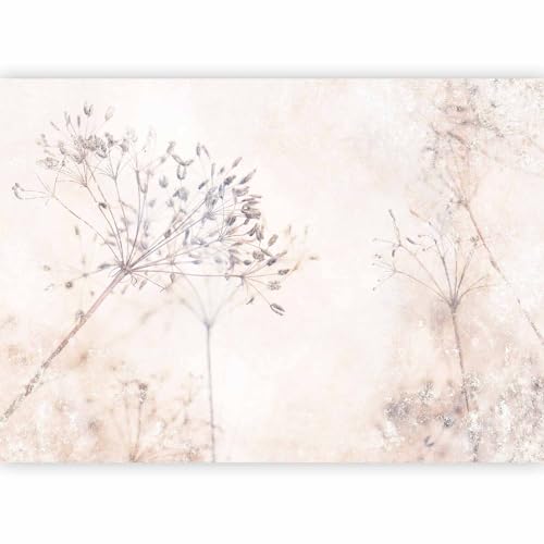 murando - Papier peint panoramique nature 350x256 cm - Revêtement mural décoration pour chambre salon cuisine - Design unique et moderne - Gris rose - Fleurs paysage plantes nature b-C-1030-a-a