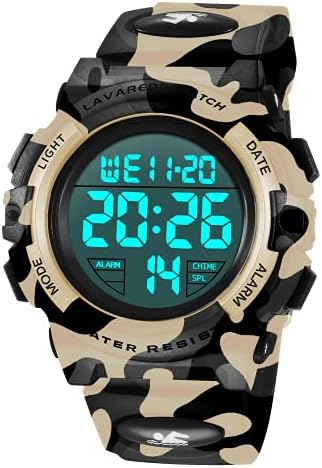 Kids Watch,Boys Watch for 3-15 Year Old Boys,Digital Sport Outdoor Multifunctional Chronograph LED 50 M Waterproof Alarm Calendar Analog Watch for Children with Silicone Band,Kids Gift